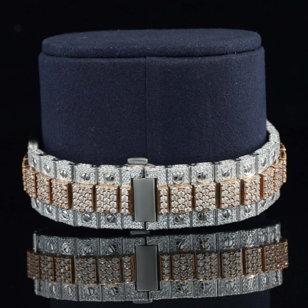 Awesome Moissanite Diamond Iced Out Swiss Movement Watch