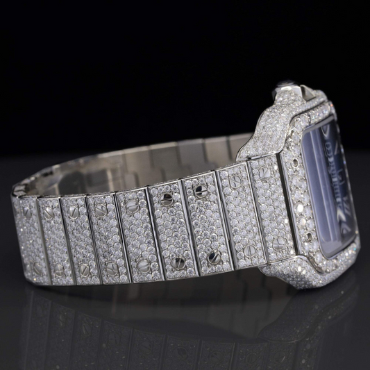 Exotic Fancy Roman Number Moissanite Diamond Dial Watch