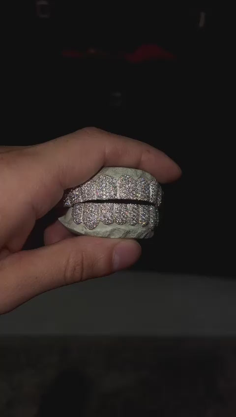 Custom Pave/Honeycomb Moissanite Hand-Setting Grillz